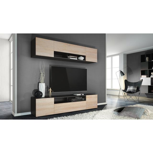 Mcalpine Entertainment Unit Metro Lane Colour: Oak Sawed on Productcaster.