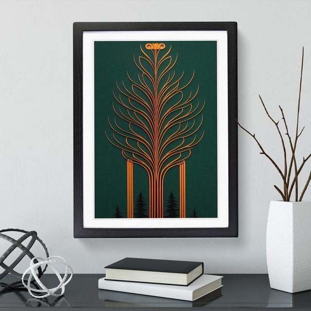 Art Nouveau Tree No.3 - Picture Frame Graphic Art Marlow Home Co. Frame Colour: Black Framed, Size: 34cm H x 25cm W x 2cm D on Productcaster.