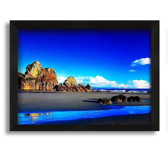 Where The Ocean Flows Framed Print House of Hampton Size: 30cm H x 42cm W x 10cm D on Productcaster.