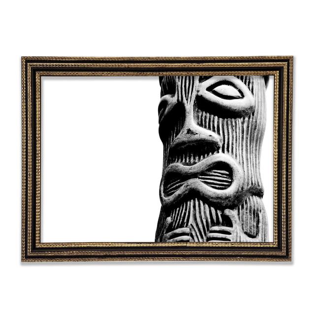 Tree Carving Framed Print Bloomsbury Market Size: 42cm H x 59.7cm W on Productcaster.