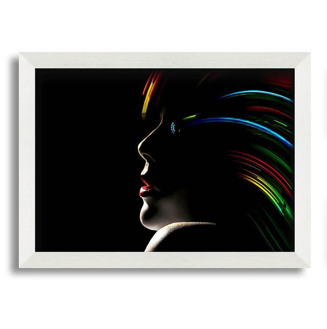 Rainbow Hair - Single Picture Frame Art Prints Ebern Designs Size: 59.7cm H x 84.1cm W on Productcaster.