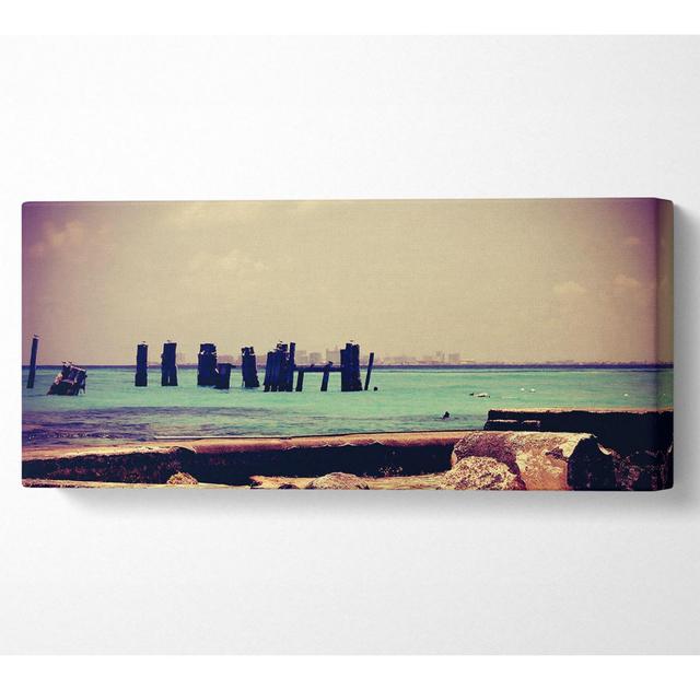 Retro - Wrapped Canvas Art Prints Ebern Designs Size: 71cm H x 162.5cm W x 10cm D on Productcaster.