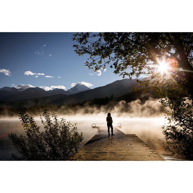 Young Woman Watching Sunrise by VisualCommunications - No Frame Art Prints on Canvas Alpen Home Size: 61cm H x 91cm W on Productcaster.