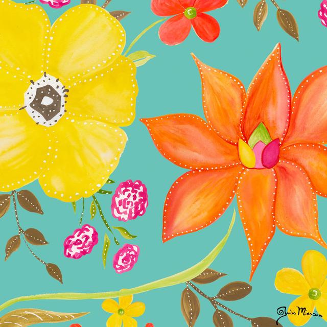 Flower Festival I by Julia Minasian - Wrapped Canvas Graphic Art Rosalind Wheeler Size: 91cm H x 91cm W on Productcaster.