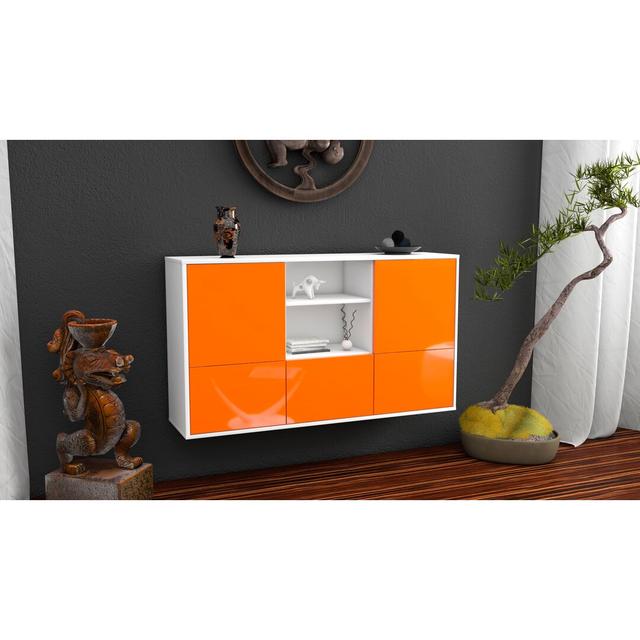 Terrence Sideboard Brayden Studio Colour (Body/Front): White/High Gloss Orange on Productcaster.