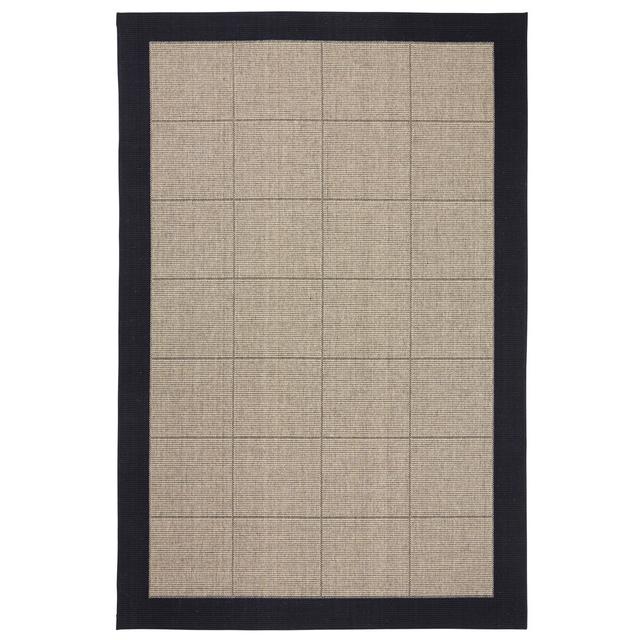 Adamsdale No Pattern Hand Woven Flatweave Black/Natural Area Rug Rosalind Wheeler Rug Size: Runner 80 x 350cm on Productcaster.