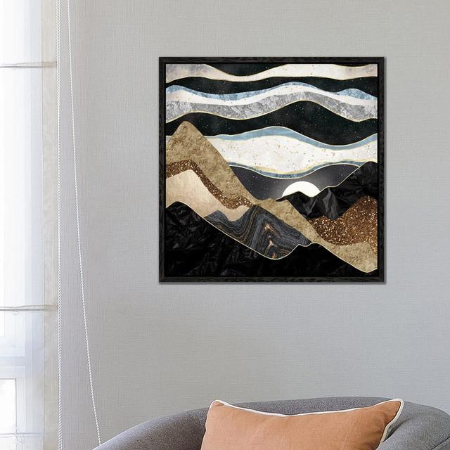 Desert Glow - Graphic Art Print on Canvas Ebern Designs Size: 66.04cm H x 66.04cm W x 3.81cm D, Format: Black Framed on Productcaster.