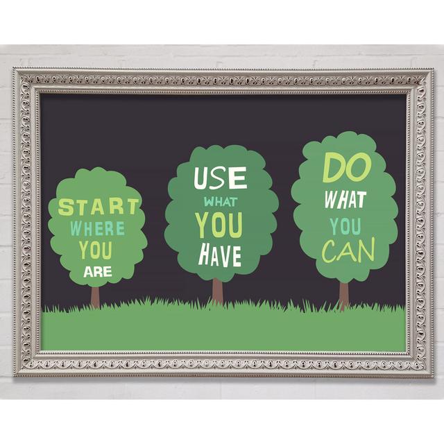 Start Where You Are - Drucken Bright Star Größe: 29,7 cm H x 42 cm B on Productcaster.