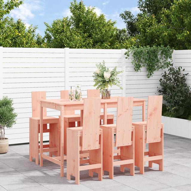 Vidaxl 7 Piece Garden Bar Set Solid Wood Douglas ModernMoments Farbe: Braun on Productcaster.