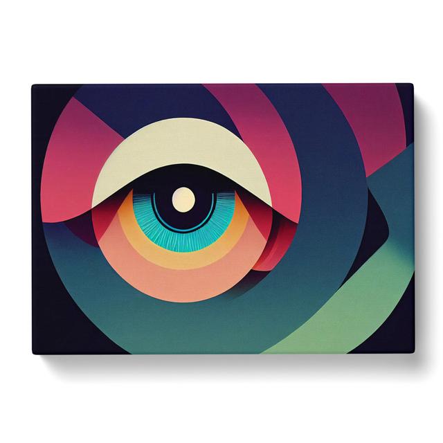 Modern Human Eye Abstract - Wrapped Canvas Painting George Oliver Size: 50cm H x 76cm W x 3cm D on Productcaster.