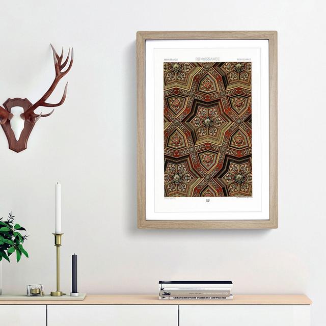 A Renaissance Pattern by Albert Racinet - Picture Frame Painting Print East Urban Home Frame Option: Oak Framed, Size: 36cm H x 27cm W x 2cm D on Productcaster.