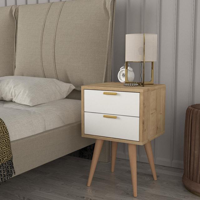 Elara 2 Drawer Bedside Table Fjørde & Co on Productcaster.