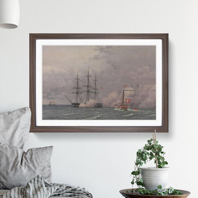 The Harbour of Copenhagen by Christoffer Wilhelm Eckersberg - Picture Frame Painting East Urban Home Frame Option: Walnut, Size: 27cm H x 36cm W x 2cm on Productcaster.