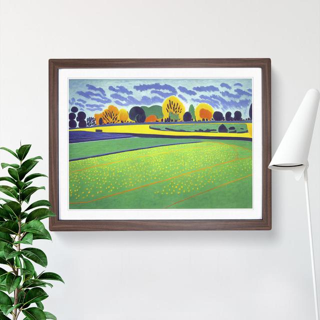 Modern Meadow - Picture Frame Graphic Art Marlow Home Co. Size: 25cm H x 34cm W x 2cm D, Frame Colour: Walnut on Productcaster.