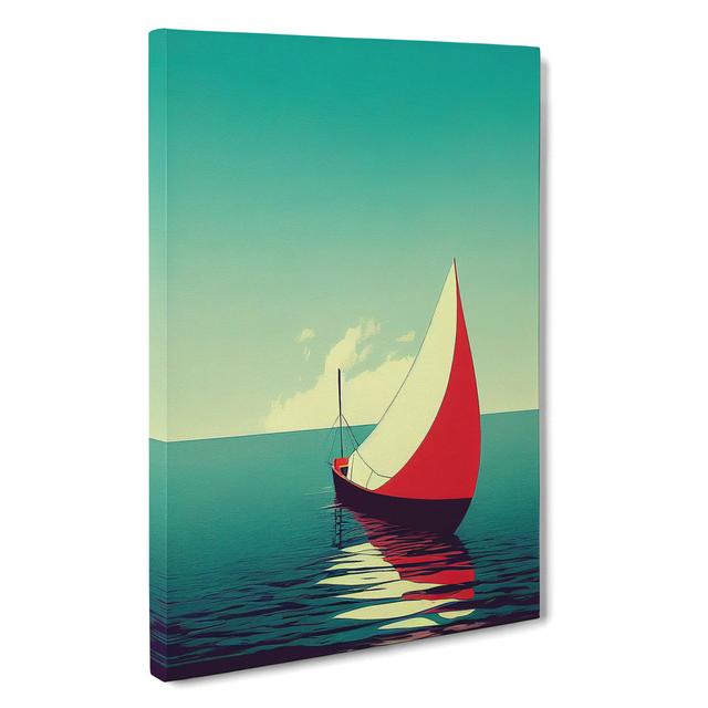 Awesome Boat - Wrapped Canvas Print Breakwater Bay Size: 60cm H x 40cm W x 3cm D on Productcaster.