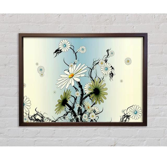 Daisy Chain Skies - Print Ophelia & Co. Size: 100cm H x 141.4cm W x 3.3cm D, Format: Walnut Framed Canvas on Productcaster.