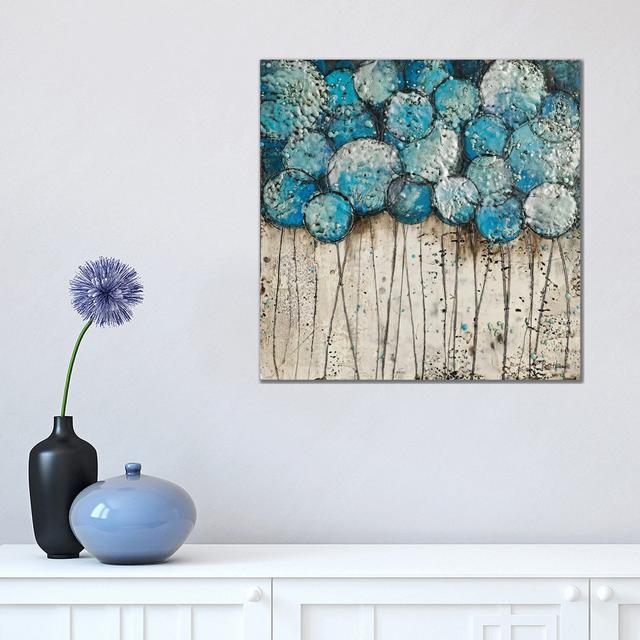 Bubble Trees in Blue by Britt Hallowell - Wrapped Canvas Art Prints Rosalind Wheeler Size: 45.72cm H x 45.72cm W x 3.81cm D on Productcaster.