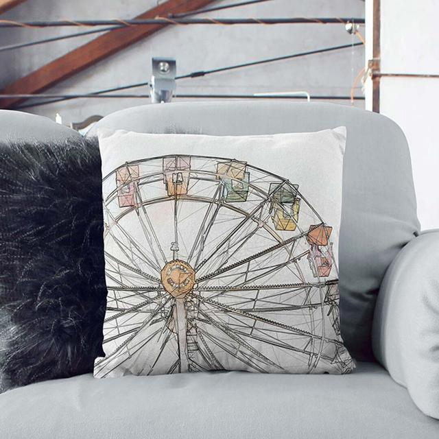 Colourful Ferris Wheel in Abstract Cushion with Filling East Urban Home Size: 40 x 40 cm on Productcaster.