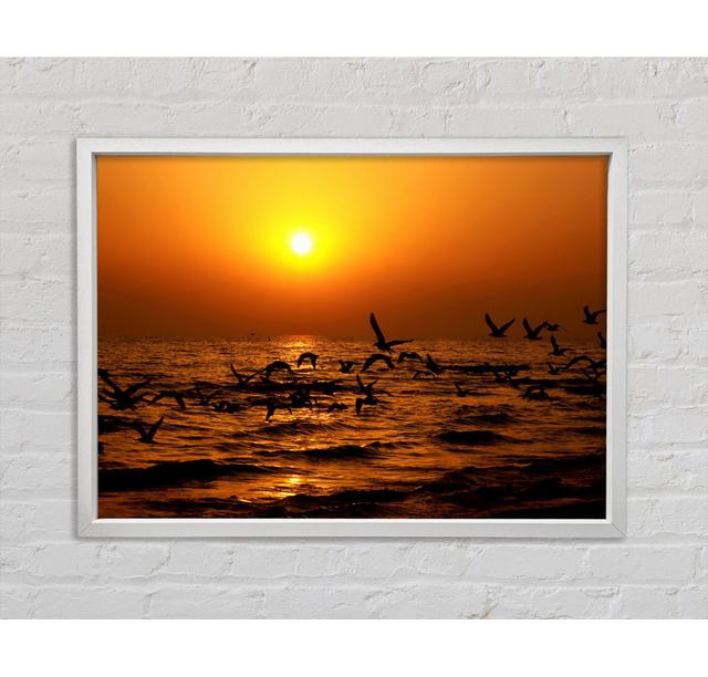 Ocean Flight - Single Picture Frame Art Prints on Canvas Bright Star Size: 84.1cm H x 118.9cm W x 3.3cm D on Productcaster.