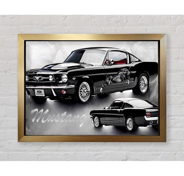 Mustang Fastback 67 Black - Single Picture Frame Art Prints Bright Star Size: 42cm H x 59.7cm W on Productcaster.