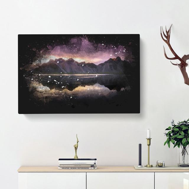 Black Sand Beach Iceland - Wrapped Canvas Painting Print East Urban Home Size: 50cm H x 76cm W x 3cm D on Productcaster.