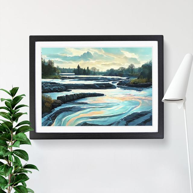 Cool River - Single Picture Frame Painting Alpen Home Frame Colour: Black, Size: 34cm H x 46cm W x 2cm D on Productcaster.