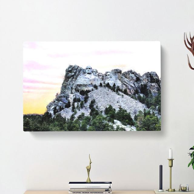 Mount Rushmore Memorial - Wrapped Canvas Painting Print East Urban Home Size: 50cm H x 76cm W x 3cm D on Productcaster.