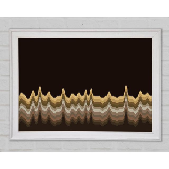 Sound Waves Browns Framed Print Bright Star Size: 29.7cm H x 42cm W x 1.5cm D on Productcaster.