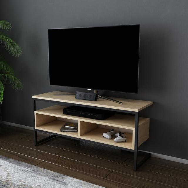 Bedelia TV Stand for TVs up to 48" Etta Avenue Colour: Black/Oak on Productcaster.