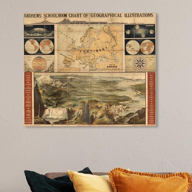 'Geographical Illustrations 1915' Graphic Art on Wrapped Canvas East Urban Home Size: 91.4 cm H x 114.3 cm W on Productcaster.