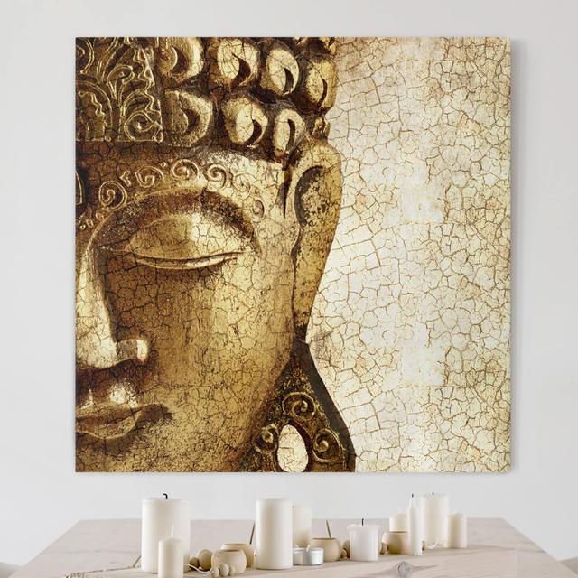 Leinwandbild Vintage Buddha BohoLiving Format: 330g/m³ Recycle Canvas, Größe: 70 cm H x 70 cm B on Productcaster.