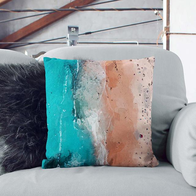 Bondi Beach in Australia in Abstract Cushion with Filling East Urban Home Size: 55cm H x 55cm W x 20cm D, Backing Colour: Stone on Productcaster.