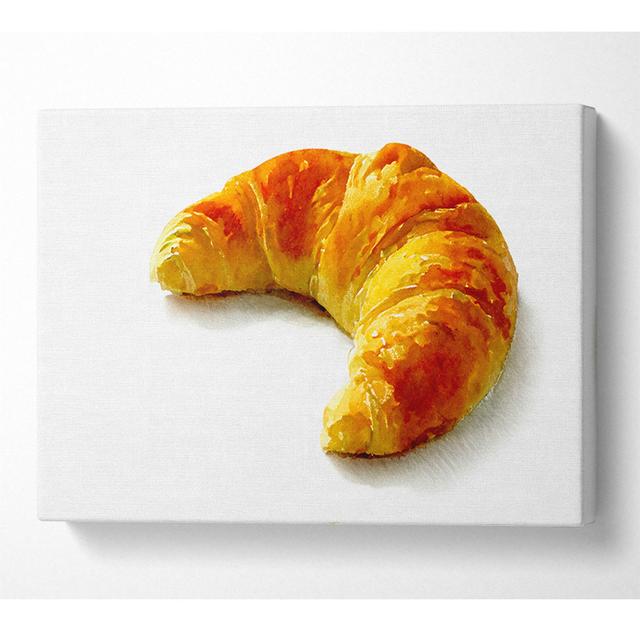 Croissant Delight - Wrapped Canvas Art Prints Brambly Cottage Size: 35.6cm H x 50.8cm W x 10cm D on Productcaster.