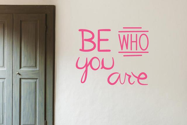 Be Who You Are Wall Sticker East Urban Home Size: Large, Colour: Pink on Productcaster.