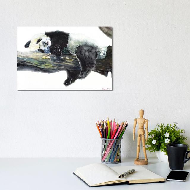 Panda by George Dyachenko - Wrapped Canvas Painting Latitude Vive Size: 20.32cm H x 30.48cm W x 1.905cm D on Productcaster.