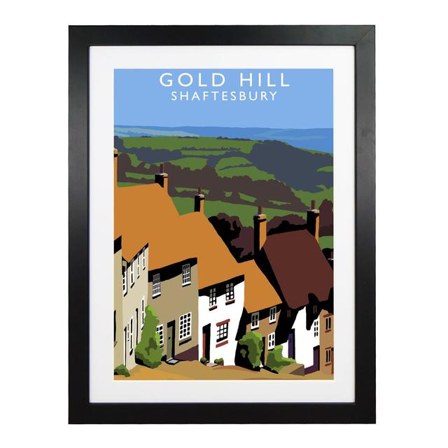 Gold Hill by Richard O'Neil - Print East Urban Home Size: 43.5 cm H x 33.5 cm W x 2.2 cm D, Format: Black Wood Frame on Productcaster.