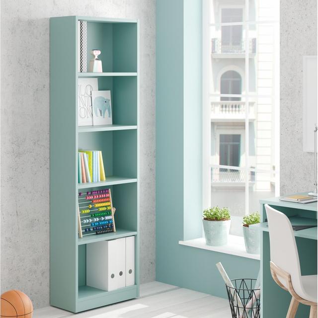 Pomona Bookcase 17 Stories Colour: Green, Size: 201cm H x 80cm W x 28cm D on Productcaster.