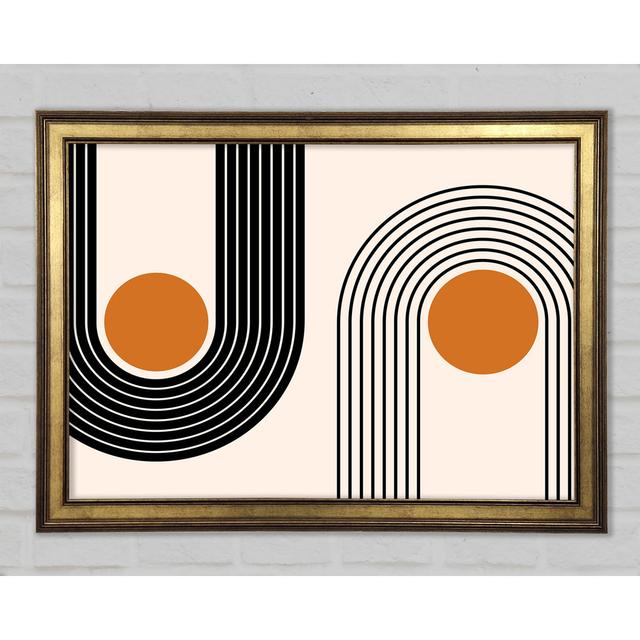 Curved Lines Round The Sun - Single Picture Frame Art Prints Metro Lane Size: 42.1cm H x 59.7cm W x 1.5cm D on Productcaster.