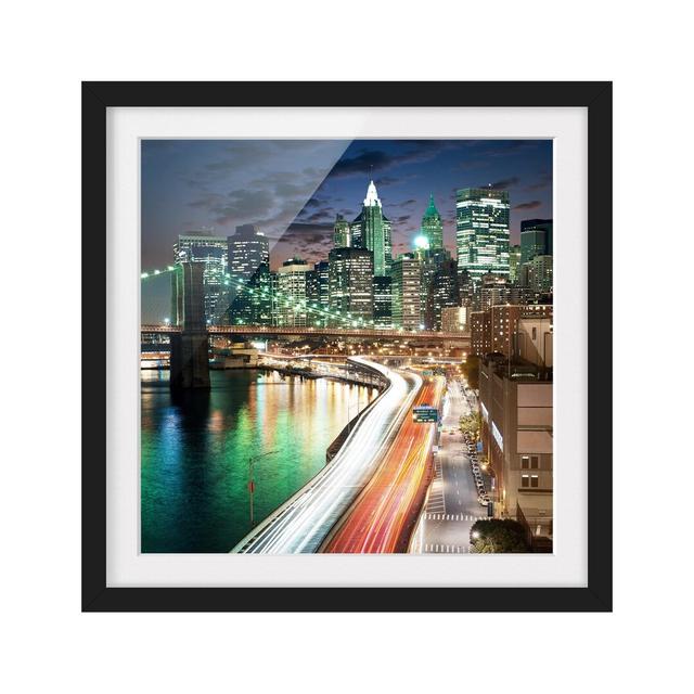 Nightlife - Picture Frame Photograph Print on Paper East Urban Home Frame Options: Matt black, Size: 70cm H x 70cm W on Productcaster.