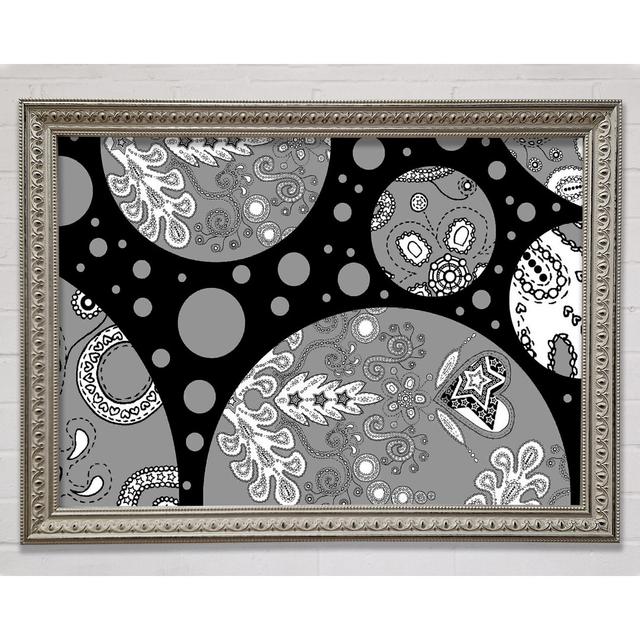 Planets Grey - Single Picture Frame Art Prints Rosalind Wheeler Size: 59.7cm H x 84.1cm W x 3cm D on Productcaster.