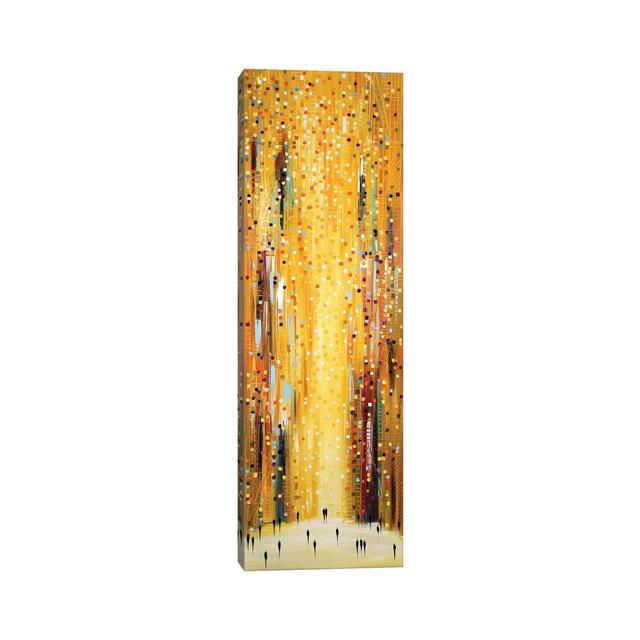 Golden Sunset by Ekaterina Ermilkina - Panoramic Painting Print on Canvas Ebern Designs Format: Wrapped Canvas, Size: 121.92cm H x 40.64cm W x 1.91cm on Productcaster.