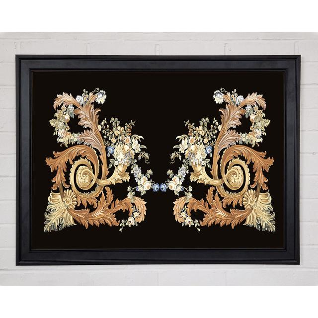 The Vintage Floral Pattern - Single Picture Frame Art Prints Astoria Grand Size: 84.1cm H x 118.9cm W x 1.5cm D on Productcaster.