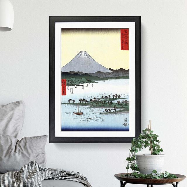 The Pine Forest of Mio by Utagawa Hiroshige - Picture Frame Painting Print East Urban Home Frame Option: Black Framed, Size: 48cm H x 36cm W x 2cm D on Productcaster.