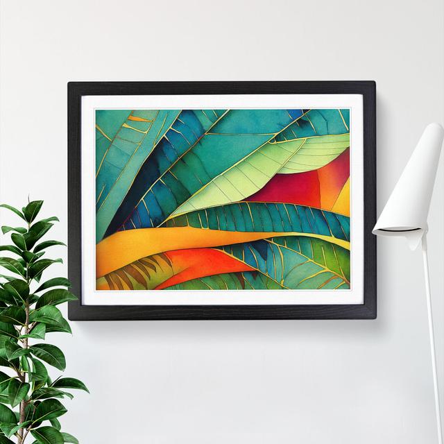 Jungle Flowers Vol.2 - Single Picture Frame Painting ClassicLiving Size: 46cm H x 64cm W x 2cm D, Frame Colour: Black on Productcaster.