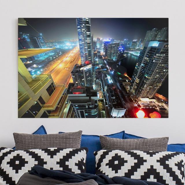 Dubai Lights - Wrapped Canvas Graphic Art Ebern Designs Size: 40cm H x 60cm W on Productcaster.