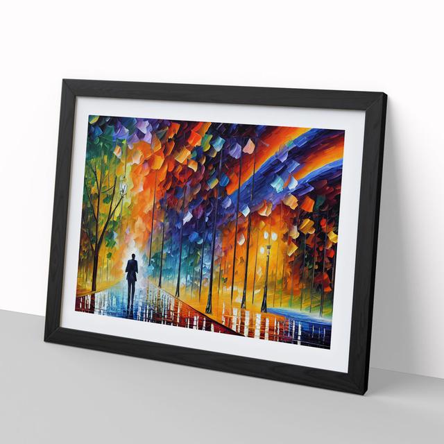 Alone by the Trees - Picture Frame Painting Marlow Home Co. Frame Colour: Black, Size: 34cm H x 46cm W x 2cm D on Productcaster.