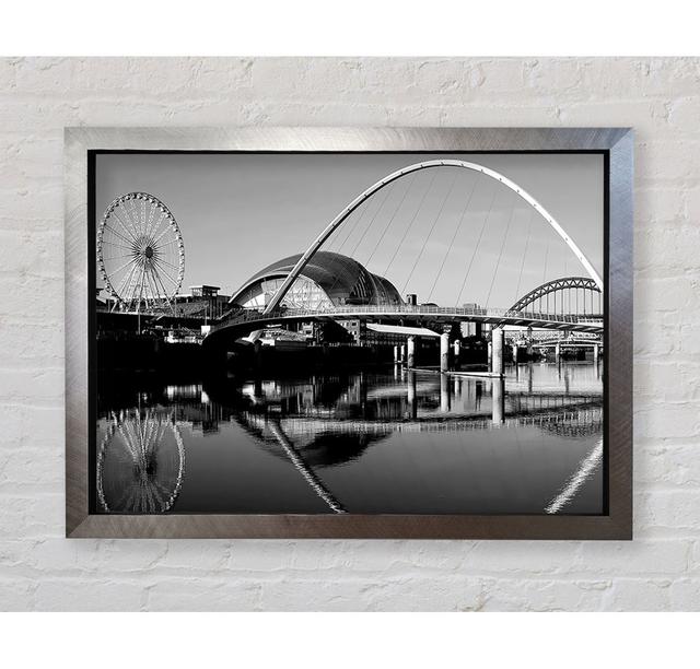 The City Of Fun Newcastle B N W - Print Bright Star Size: 84.1cm H x 118.9cm W on Productcaster.