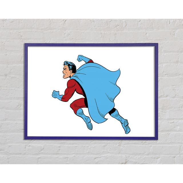 Superhero 3 Framed Print - Single Picture Frame Art Prints Harriet Bee Size: 21cm H x 29.7cm W x 2cm D, Format: Purple Framed Paper on Productcaster.