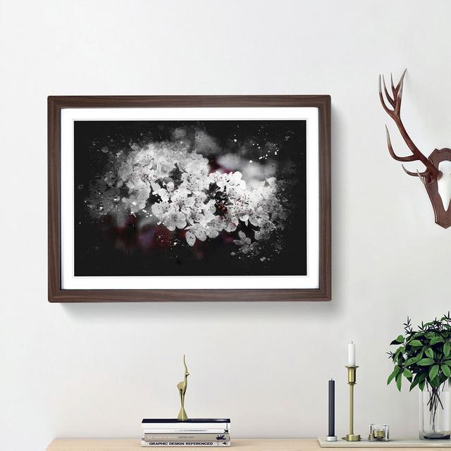 Winters Bloom Flowers - Picture Frame Graphic Art Print East Urban Home Frame Option: Walnut Framed, Size: 45cm H x 63cm W x 2cm D on Productcaster.