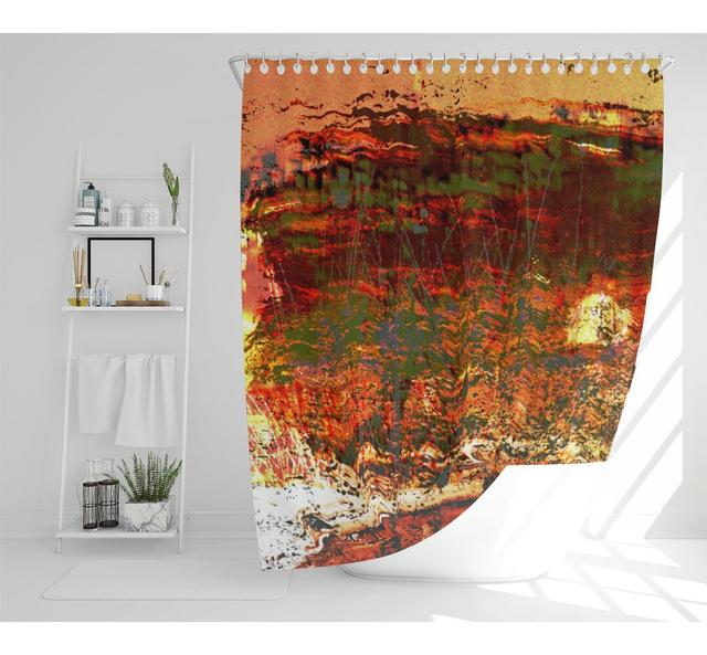 Red Branches Designer Shower Curtain Ivy Bronx on Productcaster.